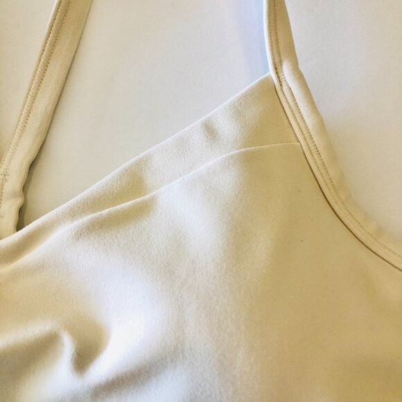 Athleta Vital Bra Racerback Sports Bra Size L Best for A-C cup with Pads White - Picture 2 of 12